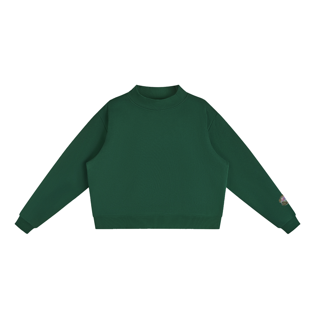 Painted rainbow trout Fleece Mock-Neck Crew Sweatshirt